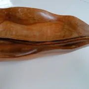 Falcon olive wood fruit bowl spain 1960