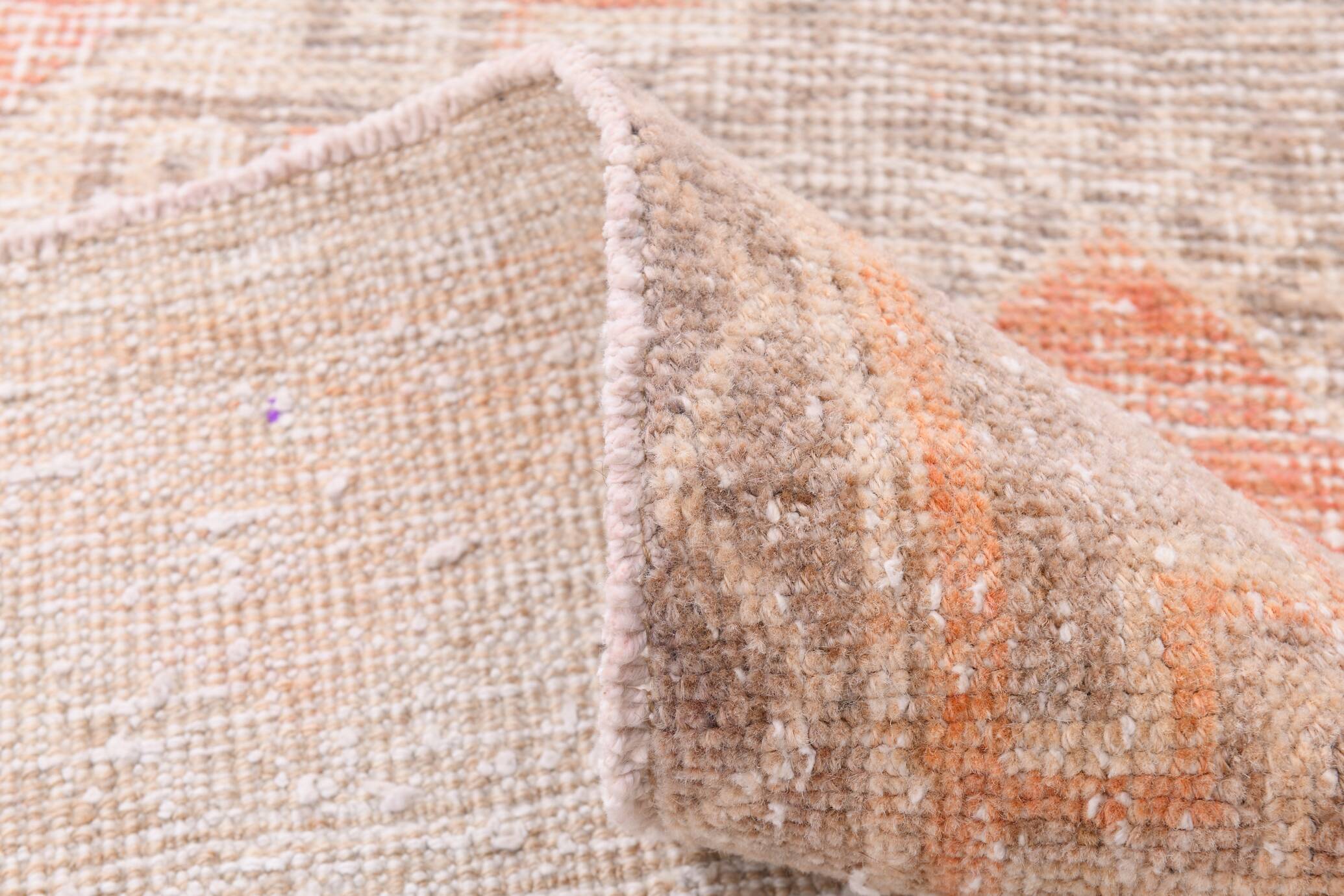 3x12 Pale Red & Brown Vintage Runner Rug, 82x336Cm