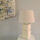 French sculpture lamp in white stone 60