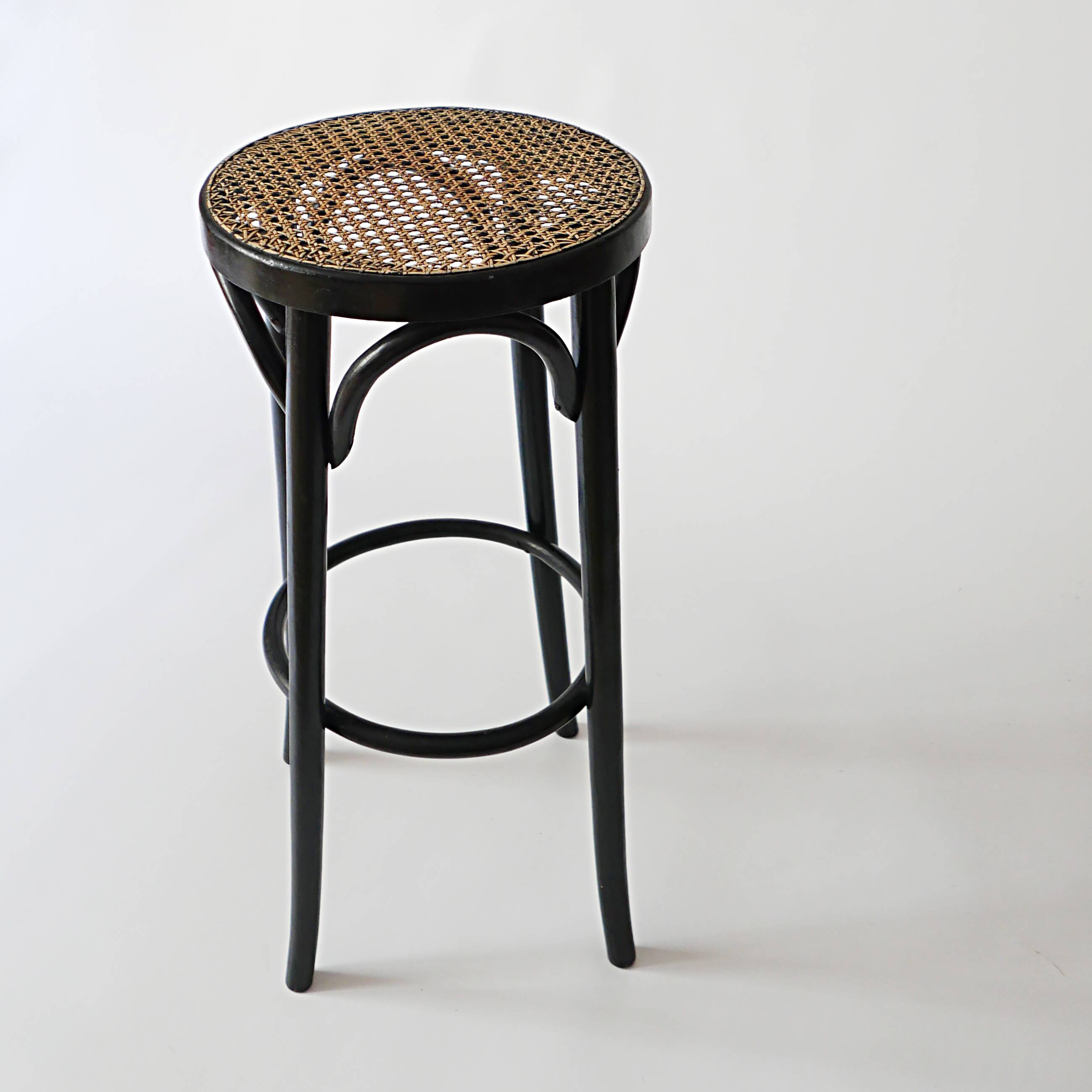 Vintage 1970s high bistro stool Bauhaus design