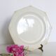 Creil and Montereau plates, 19th century, Perle model, ivory / set of 4