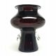 Vase, Polish modernism, burgundy glass, Poland, 1970s