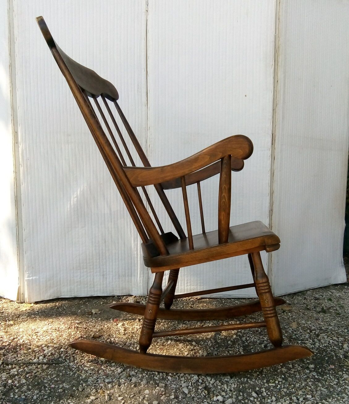Rocking chair wooden armchair 1960