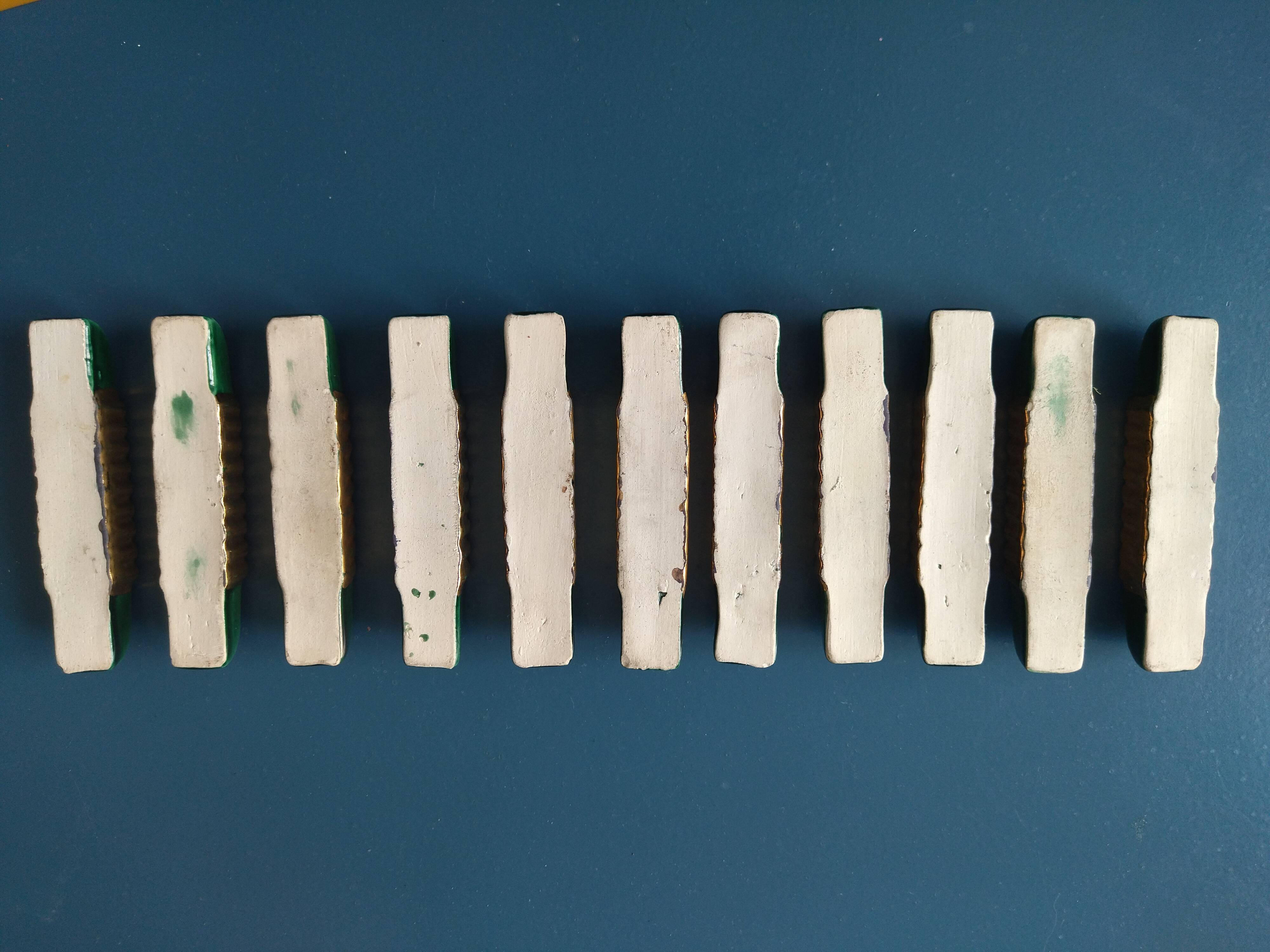 Old art deco table set in earthenware