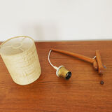 Danish adjustable teak wall lamp