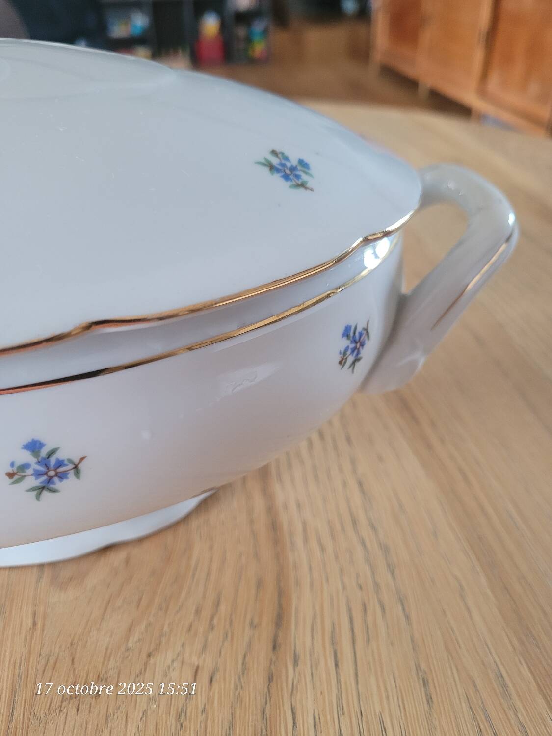 Vintage porcelain vegetable dish / soup tureen
