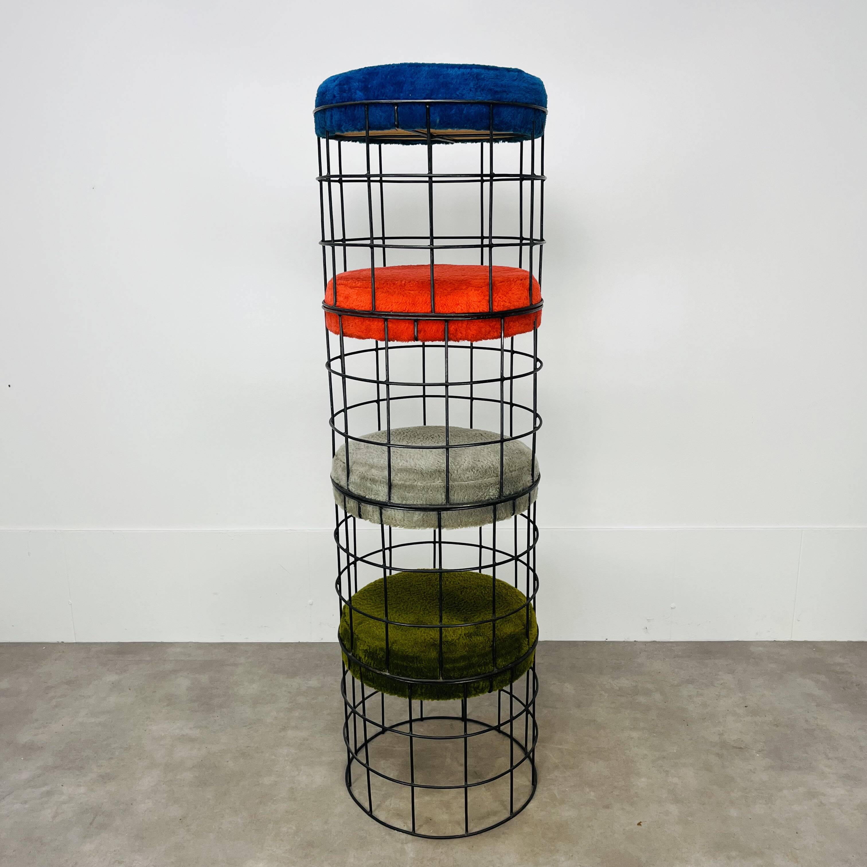 4 T1 stools by Verner Panton, 1960s design