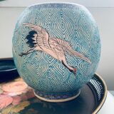 Vase rond japonais signé