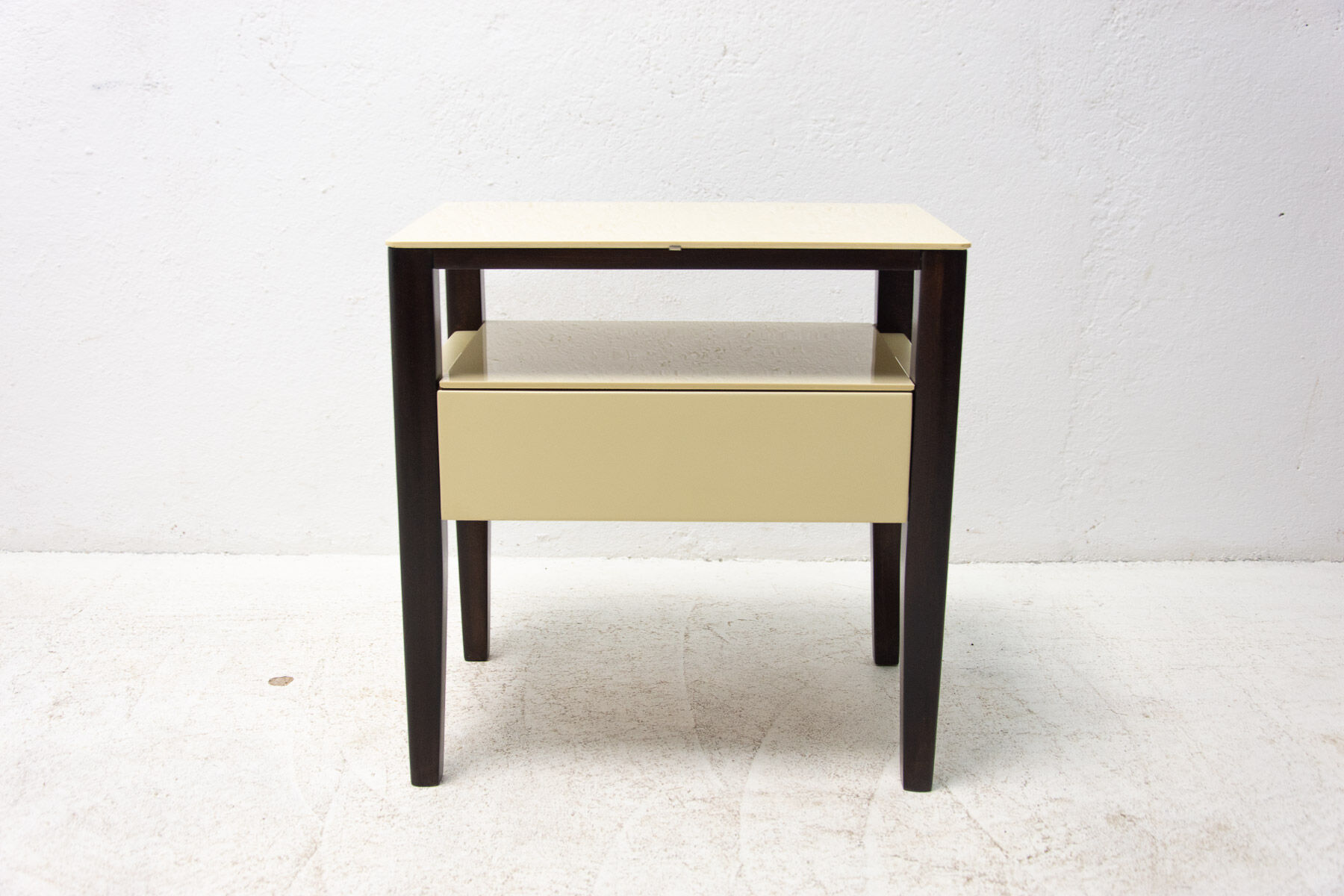 Modernist side or bedside table, Czechoslovakia, 1960s
