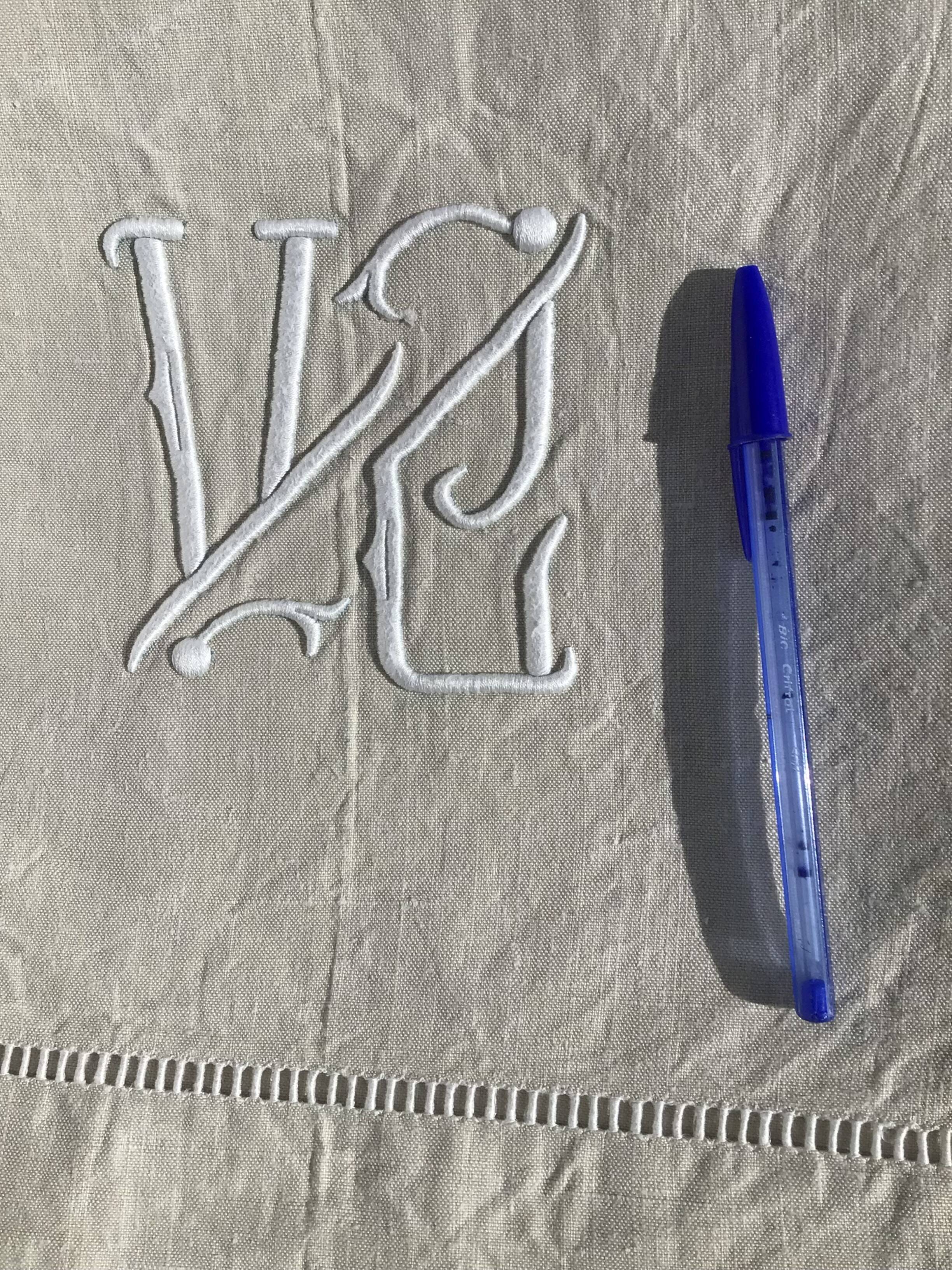 New pure linen sheet embroidered with VC day scale