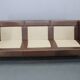 Danish mid-century three-seat brown leather sofa, 1970s