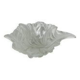 Saladier ou coupe à fruits feuille en verre vintage