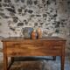 Old oak storage chest or flour bin