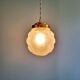 Art Deco pendant/portable lamp in frosted glass, 1920s