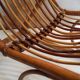Old Italian vintage rattan rocking chair for children