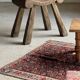 Four-legged stool in antique teak from Indonesia H 50 L 52