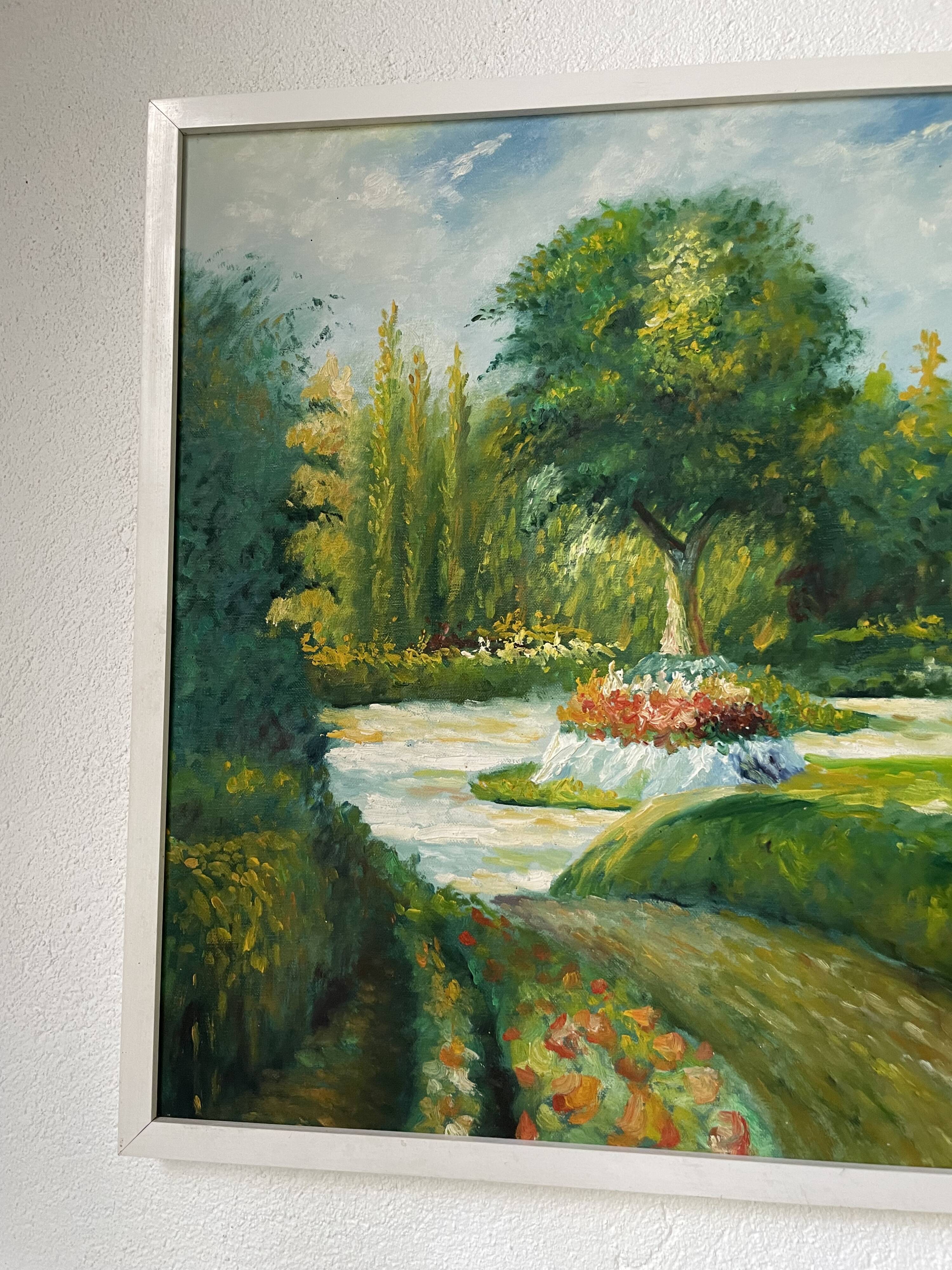 Homemade oil painting on wood