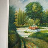Homemade oil painting on wood