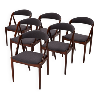 Ensemble de 6 chaises de salle à manger modèle 31 conçues par Kai Kristiansen pour Schou Andersen Møbelfabrik, Danemark