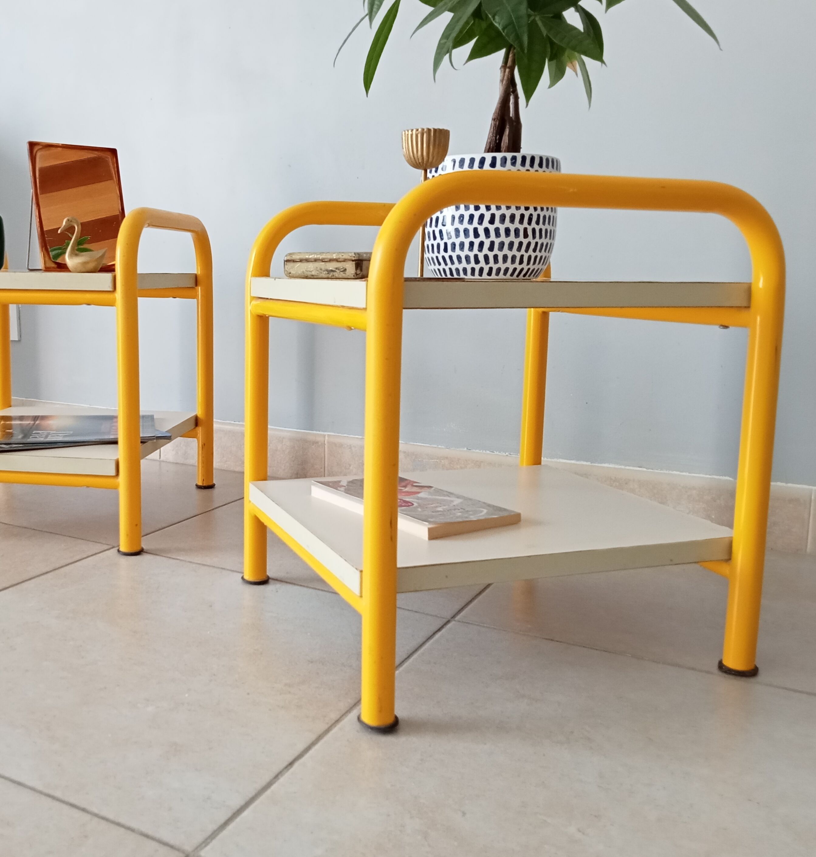 Pair of 80s bedside tables