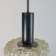Vintage frosted glass pendant light, mid-century, 1970s.