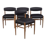 SET OF 4 VINTAGE 1960S TEAK WOOD CHAIRS WITH ITALIAN DESIGN