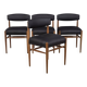 SET OF 4 VINTAGE 1960S TEAK WOOD CHAIRS WITH ITALIAN DESIGN