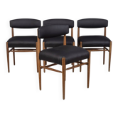 SET OF 4 VINTAGE 1960S TEAK WOOD CHAIRS WITH ITALIAN DESIGN