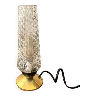 Lampe de chevet, laiton et verre, 1950