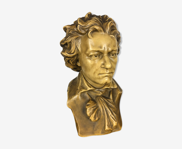 Buste de Beethoven en biscuit signé Nannini fin XIX eme