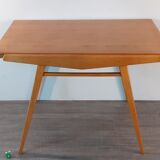 Extendable table in ash by Drevotex, vintage Czechoslovak 1950s