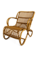Vintage rattan armchair from the 1960s-1970s.