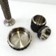 Brutalist metal BMF set – Ashtray, cigarette box and vase