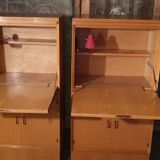 Secretary with vintage flap lamp casserole
