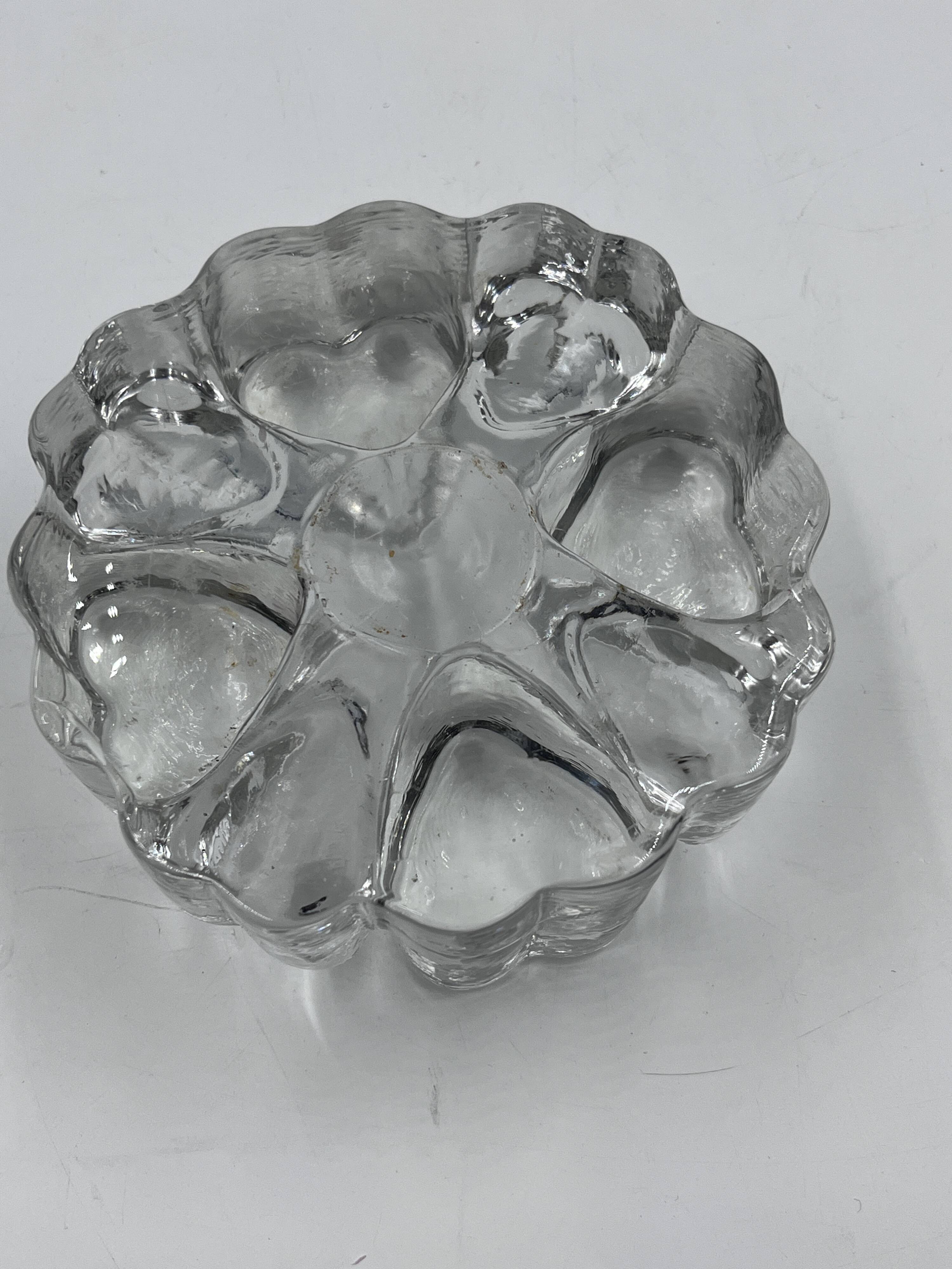 Bougeoir cœur en verre massif