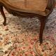 Solid walnut office chair seat and backrest caned Louis XV style