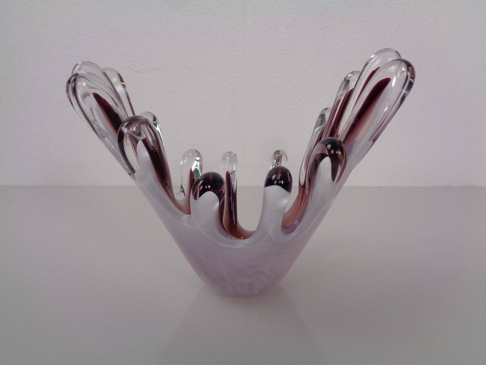 Handmade crystal glass bowl from Gränna Glas, Sweden, 1970s