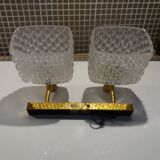 Wall lamp 1960 Crystal and brass