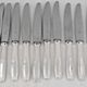 Alfénide, Christofle, Cirta, Art Deco, 12 dessert knives, dessert, cheese