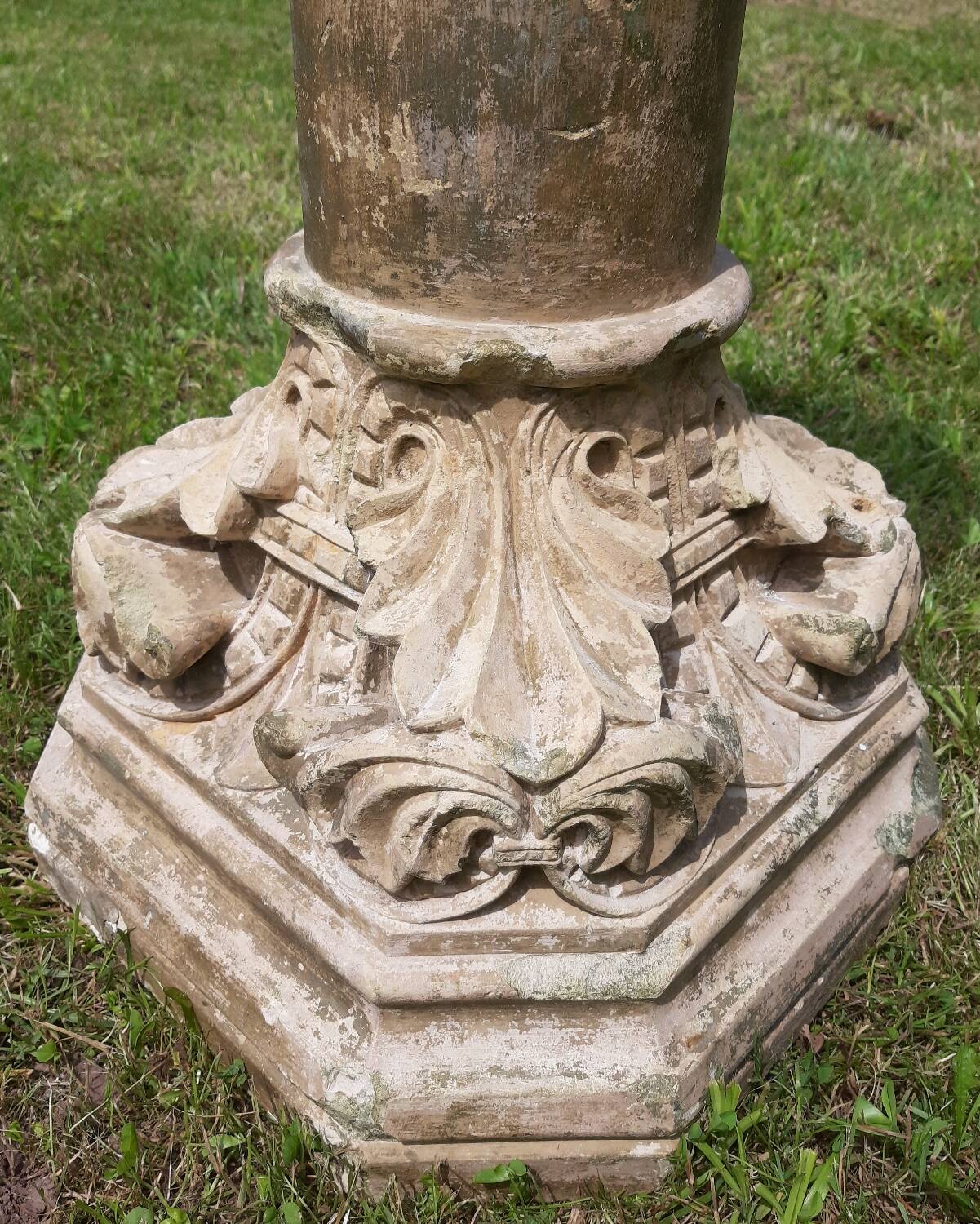Holy water font on stone column (17th century)