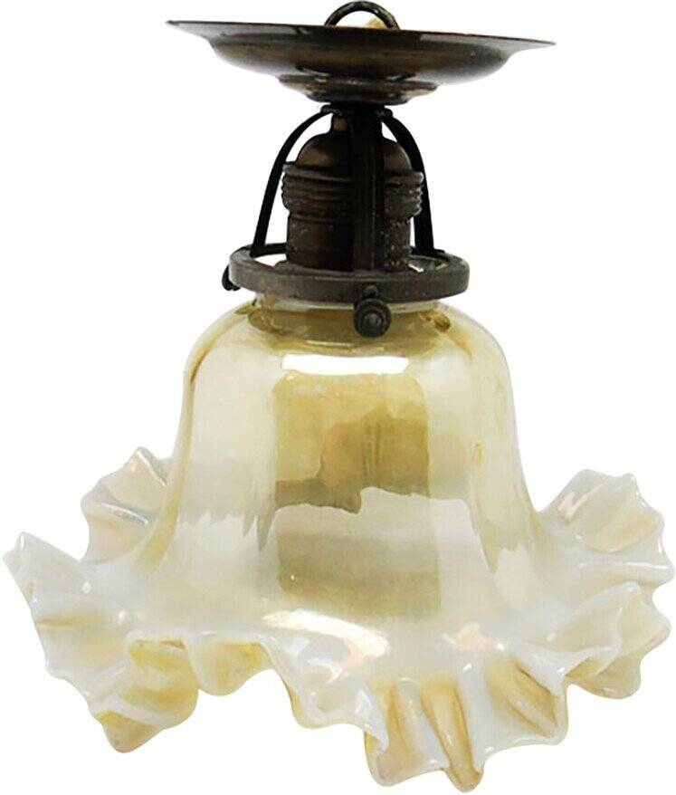 Early 20th century glass pendant lamp