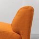Vintage lounge armchair in orange fabric, 1970s design modernism