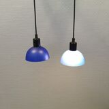 Suspension en verre, de couleur bleue peinte (couleur originale)