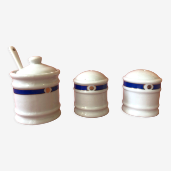 Mustard, salt and pepper pot service - Philippe Deshoulières