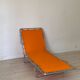 Orange and metal deckchair 1970