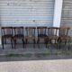 (Lot) 6 wooden bistro chairs