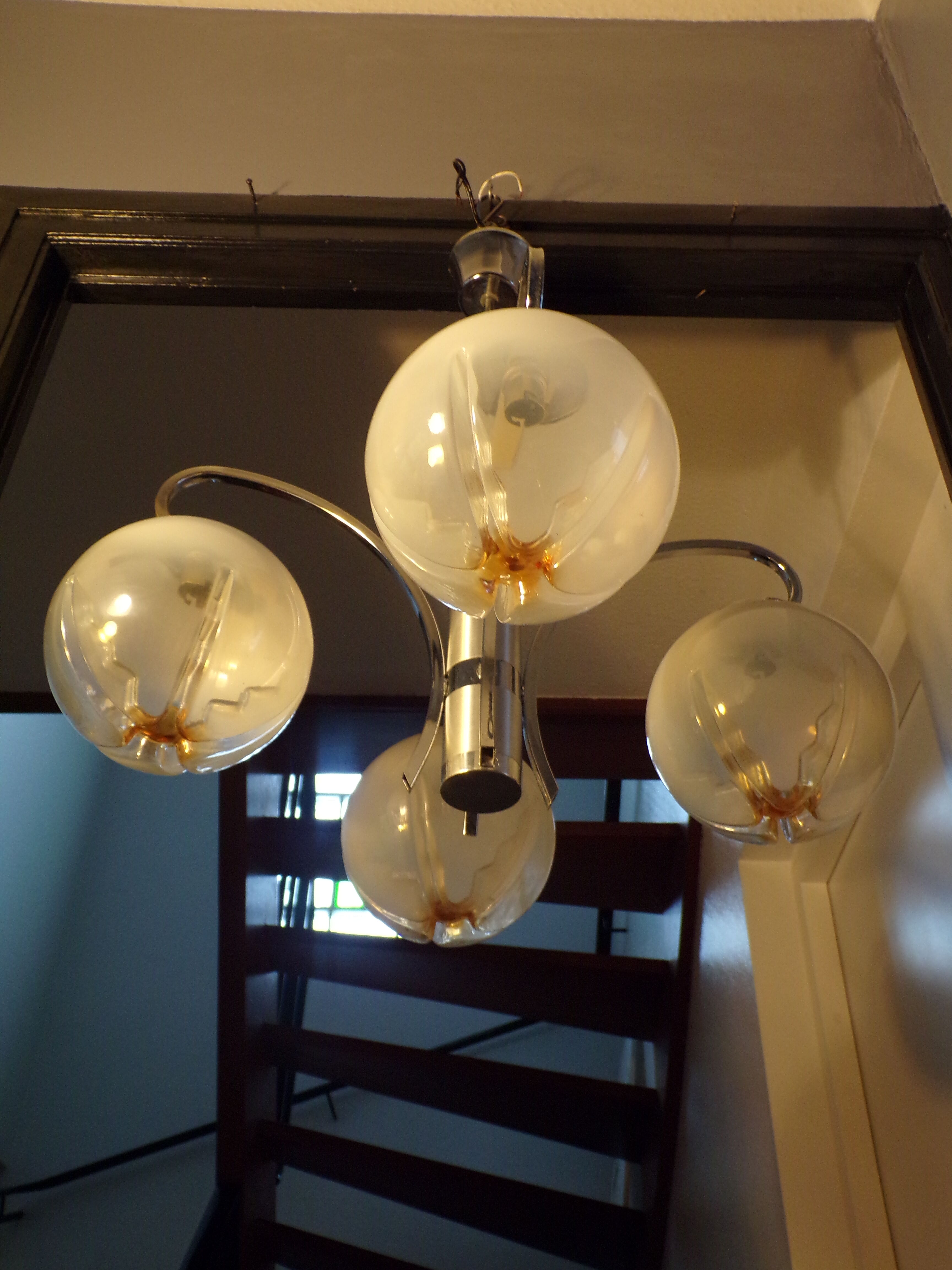 Delmas chandelier with Mazzega globes