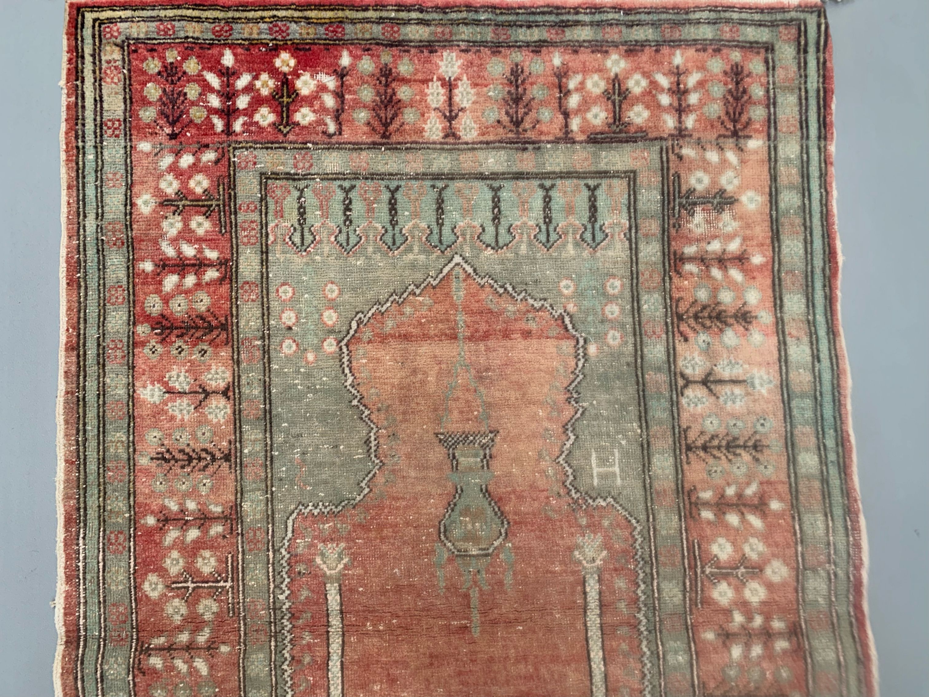Vintage turkish oushak rug 150x86 cm carpet