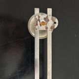 old chrome metal coat rack