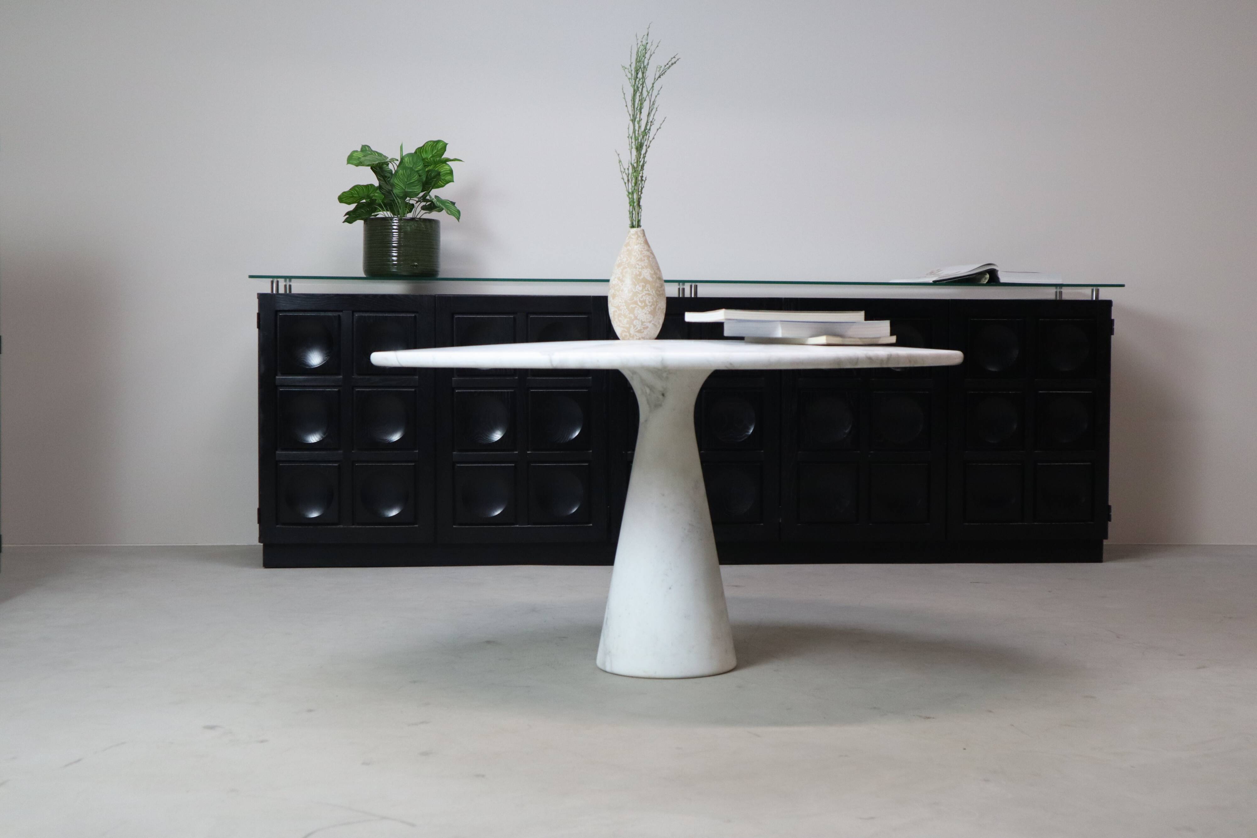Angelo Mangiarotti ‘M1’ Dining Table in Solid Carrara Marble